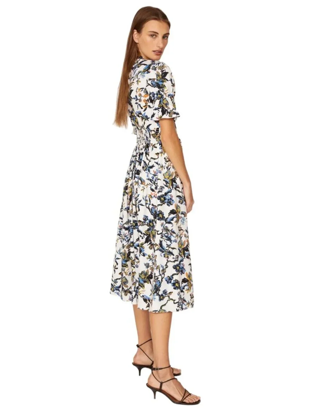 Diane von Furstenberg Floral Erica Dress in Fauna Toile Womens Aline fit and - Picture 14 of 16